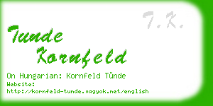 tunde kornfeld business card